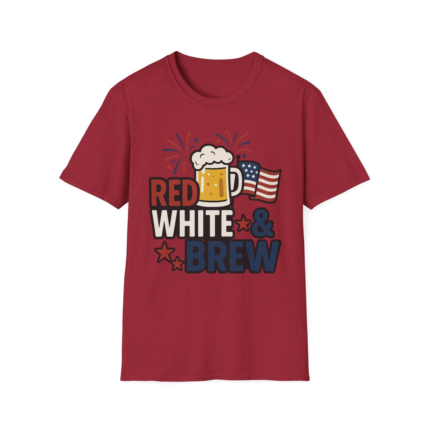 Red, White & Brew T-Shirt - Perfect for BBQs and Celebrations