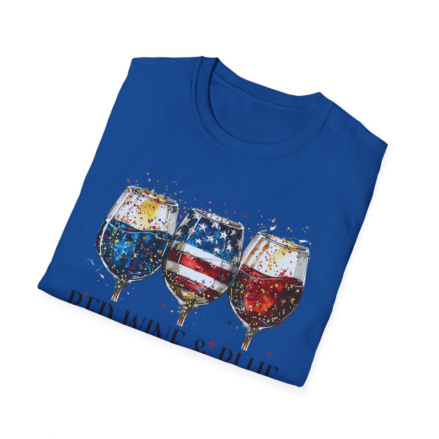 Patriotic Red Wine & Blue - T-Shirt