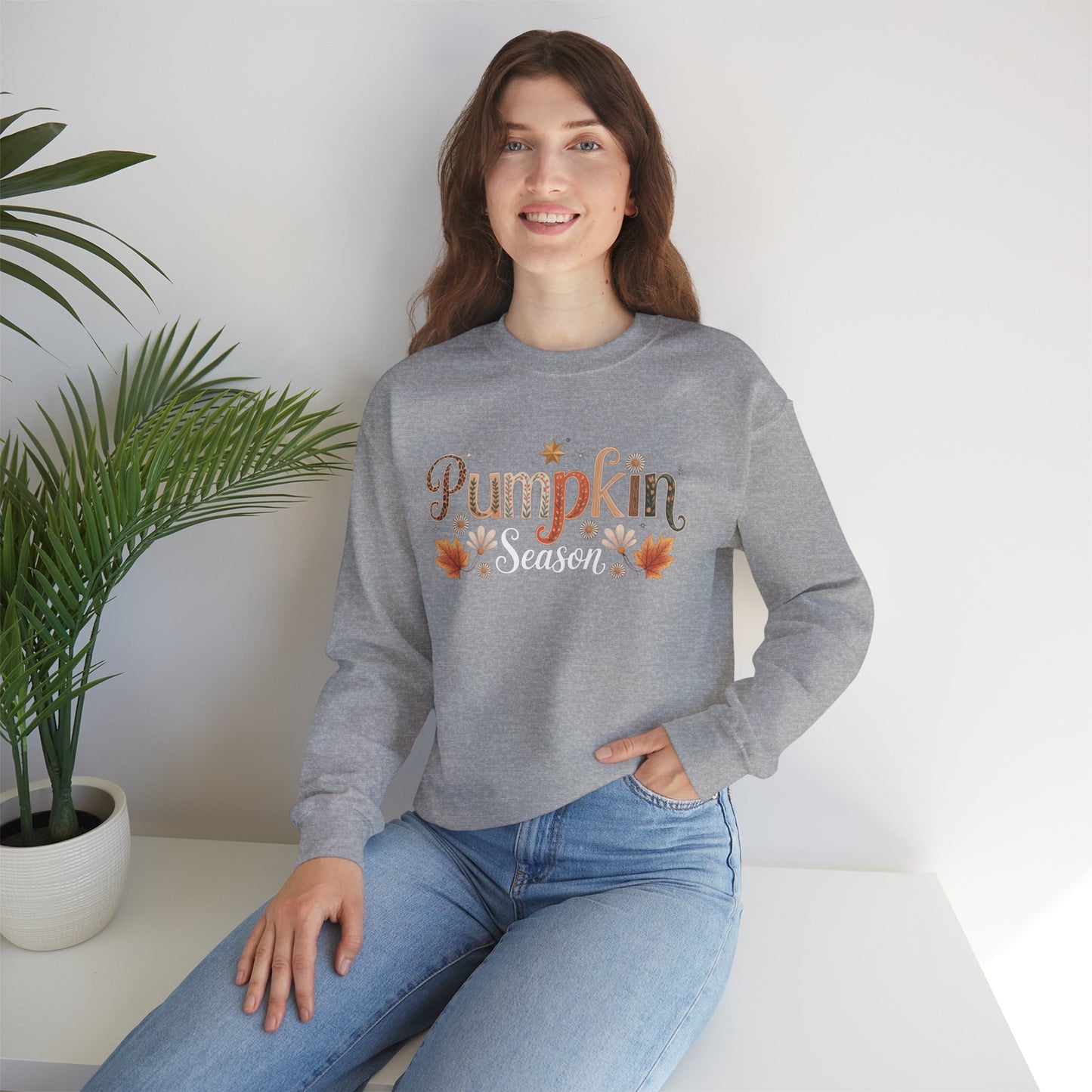 Cozy Pumpkin Fall Sweatshirt, Autumn Fashion, Unisex Crewneck, Seasonal Apparel, Harvest Celebration, Thanksgiving Outfit
